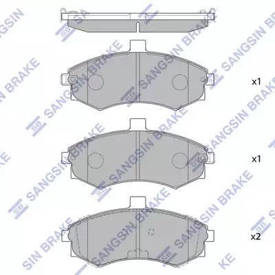 Комплект тормозных колодок, дисковый тормоз KIA CERATO, HYUNDAI MATRIX, HI-Q (SP1152)