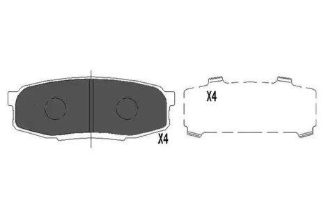 Комплект гальмівних колодок, дискове гальмо LEXUS LX, TOYOTA TUNDRA, KAVO PARTS (KBP9099)