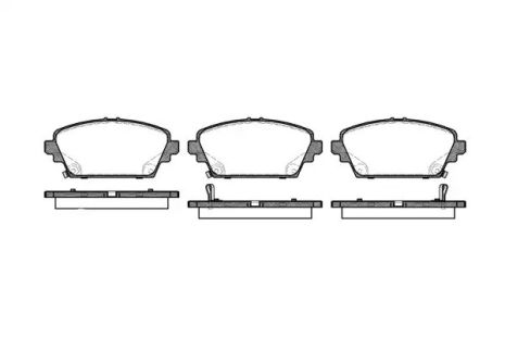 Комплект тормозных колодок, дисковый тормоз HONDA ACCORD V, ROVER 45, REMSA (069402)