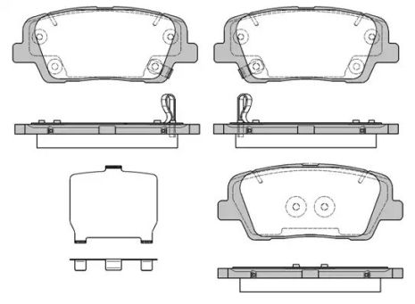 Комплект гальмівних колодок, дискове гальмо KIA SORENTO, HYUNDAI SANTA, WOKING (P1374309)