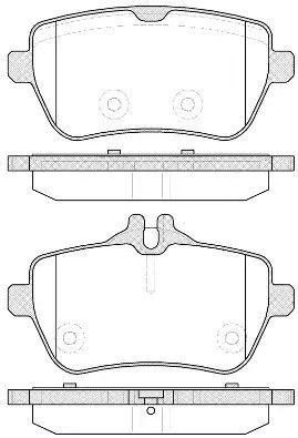 Комплект гальмівних колодок, дискове гальмо MERCEDES-BENZ S-CLASS, WOKING (P1435300)