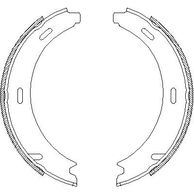 Комплект гальмівних колодок, гальмо стоянки MERCEDES-BENZ B-CLASS, REMSA (409301)