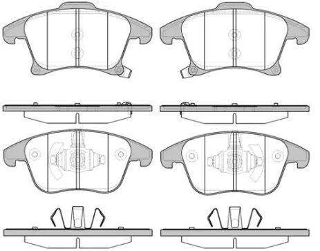 Комплект гальмівних колодок, дискове гальмо FORD GALAXY, REMSA (124922)