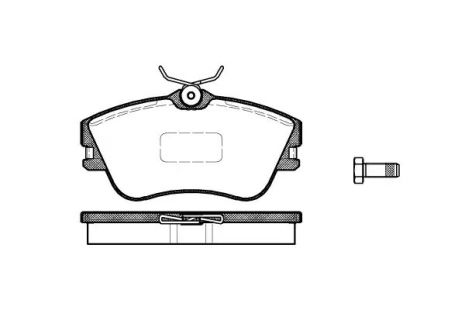 Комплект гальмівних колодок, дискове гальмо VW TRANSPORTER, REMSA (048000)