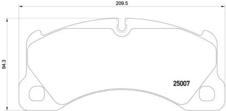 Комплект гальмівних колодок, дискове гальмо VW TOUAREG, PORSCHE PANAMERA, BREMBO (P65021)