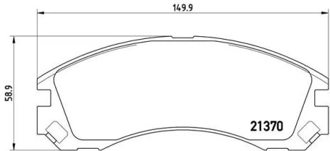 Комплект гальмівних колодок, дискове гальмо PEUGEOT 4007, CITROËN C-CROSSER, BREMBO (P61089)