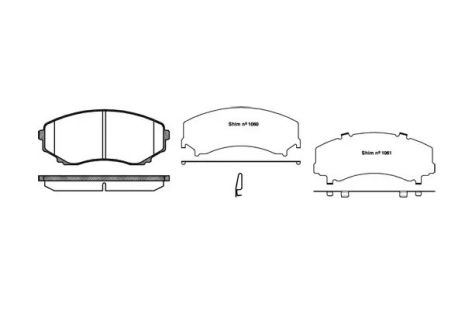 Комплект гальмівних колодок, дискове гальмо MAZDA MPV, REMSA (039722)