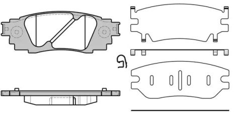 Комплект гальмівних колодок, дискове гальмо TOYOTA C-HR, LEXUS RX, REMSA (163610)