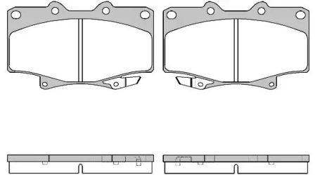 Комплект гальмівних колодок, дискове гальмо LEXUS лк, TOYOTA HILUX, REMSA (042904)