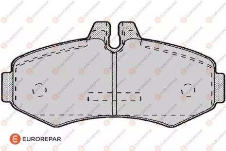 Комплект тормозных колодок, дисковый тормоз MERCEDES-BENZ V-CLASS, EUROREPAR (1617264580)