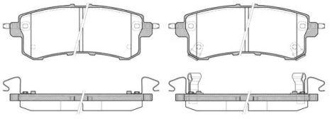 Комплект гальмівних колодок, дискове гальмо NISSAN PATROL, INFINITI QX80, WOKING (P1547302)