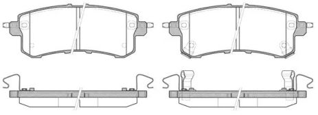 Комплект гальмівних колодок, дискове гальмо NISSAN PATROL, INFINITI QX80, WOKING (P1547302)