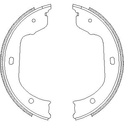 Комплект гальмівних колодок, гальмо стоянки VW TRANSPORTER, BMW X6, WOKING (Z474000)