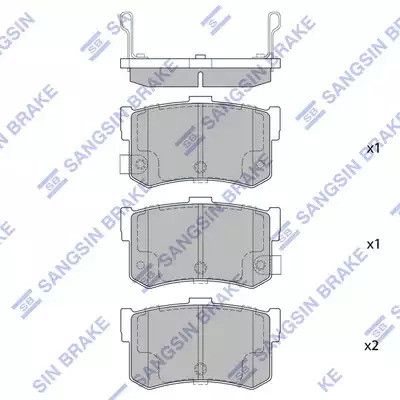 Комплект тормозных колодок, дисковый тормоз ACURA LEGEND, HYUNDAI SONATA, HI-Q (SP1074)