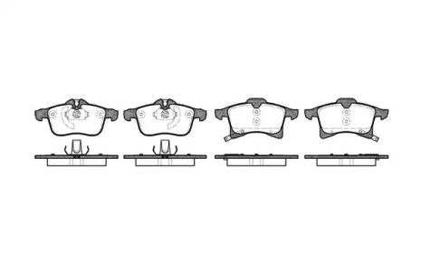 Комплект гальмівних колодок, дискове гальмо OPEL ASTRA, OPEL CORSAVAN, REMSA (103602)