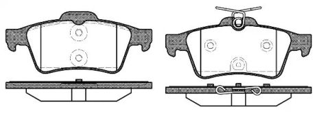 Комплект тормозных колодок, дисковый тормоз PEUGEOT 508, FORD FOCUS, WOKING (P942340)