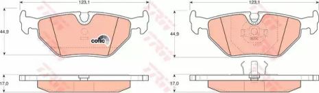 Комплект тормозных колодок, дисковый тормоз BMW Z3, TRW (GDB917)