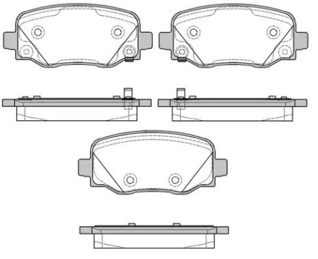 Комплект гальмівних колодок, дискове гальмо FIAT 500X, JEEP RENEGADE, WOKING (P1478302)