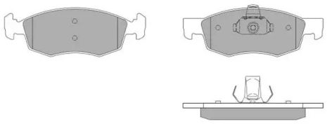 Комплект тормозных колодок, дисковый тормоз FIAT DOBLO, FREMAX (FBP1170)