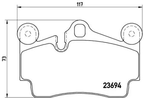 Комплект гальмівних колодок, дискове гальмо AUDI Q7, VW TOUAREG, BREMBO (P85070)