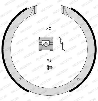 Комплект гальмівних колодок, гальмо стоянки MAZDA CX-9, DAEWOO KORANDO, FERODO (FSB4157)