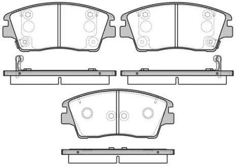 Комплект гальмівних колодок, дискове гальмо KIA SPORTAGE, HYUNDAI TUCSON, REMSA (167602)