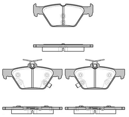 Комплект гальмівних колодок, дискове гальмо SUBARU LEGACY, REMSA (163802)