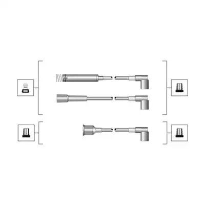 Комплект дротів запалення VAUXHALL CARLTON, OPEL OMEGA, MAGNETIMARELLI (941319170110)