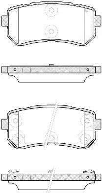 Комплект тормозных колодок, дисковый тормоз HYUNDAI ix20, KIA PICANTO, WOKING (P1309342)