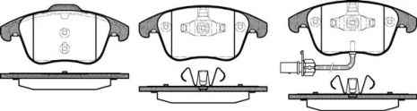 Комплект гальмівних колодок, дискове гальмо AUDI A5, REMSA (121911)