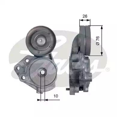 Натяжной ролик поликлинового ремня AUDI A1, SEAT ALHAMBRA, GATES (T39173)