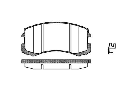 Комплект гальмівних колодок, дискове гальмо MITSUBISHI LANCER, REMSA (096501)