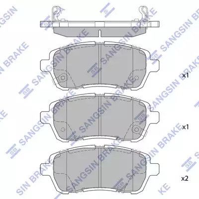 Комплект тормозных колодок, дисковый тормоз FORD AUSTRALIA, SUZUKI SWIFT, HI-Q (SP2113)