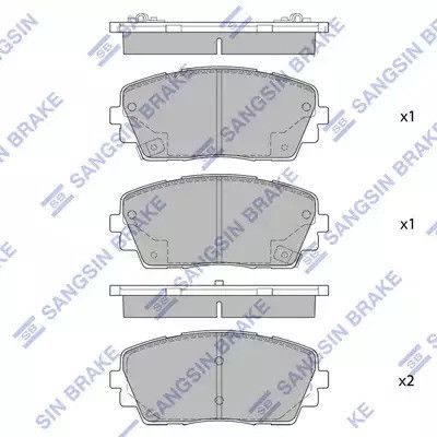 Комплект тормозных колодок, дисковый тормоз KIA PICANTO, SANGSIN (SP1405)