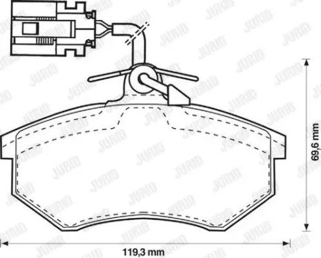 Комплект гальмівних колодок, дискове гальмо VW VENTO, JURID (571856J)