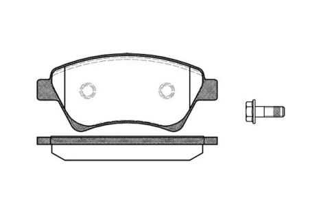 Комплект гальмівних колодок, дискове гальмо RENAULT GRAND, REMSA (097600)