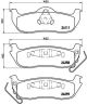 Комплект гальмівних колодок, дискове гальмо JEEP COMMANDER, BREMBO (P37011)