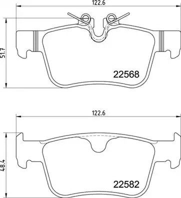 Комплект тормозных колодок, дисковый тормоз VOLVO V60, BREMBO (P86030)