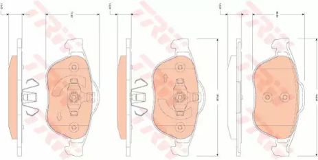 Комплект гальмівних колодок, дискове гальмо RENAULT GRAND, TRW (GDB1823)