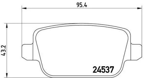 Комплект гальмівних колодок, дискове гальмо FORD AUSTRALIA, BREMBO (P24075)