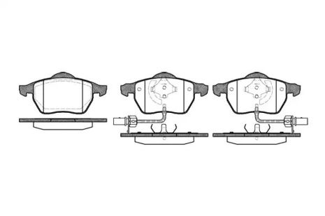 Комплект гальмівних колодок, дискове гальмо AUDI A6, SKODA SUPERB, WOKING (P290352)