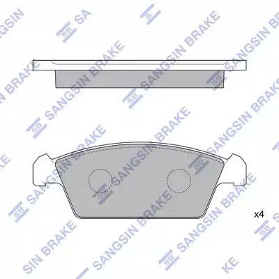 Комплект гальмівних колодок, дискове гальмо SUZUKI CAPPUCINO, DAEWOO TICO, HI-Q (SP1050)