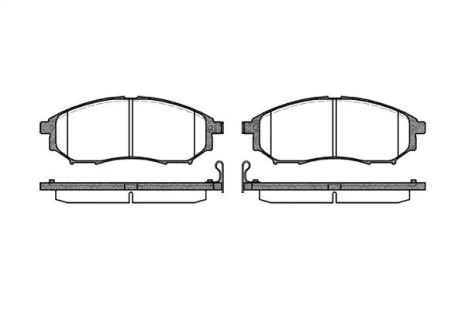 Комплект гальмівних колодок, дискове гальмо RENAULT KOLEOS, INFINITI Q70, REMSA (085214)