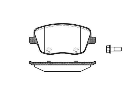 Комплект гальмівних колодок, дискове гальмо SEAT IBIZA, SKODA ROOMSTER, REMSA (077500)