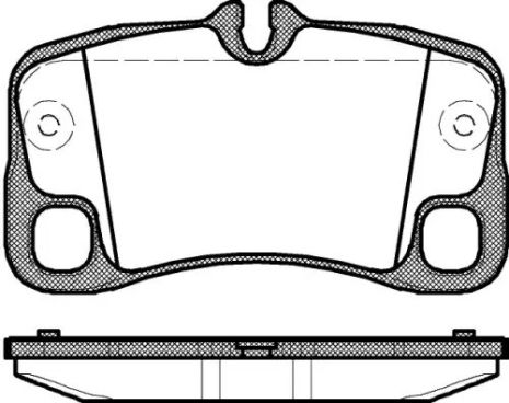 Комплект гальмівних колодок, дискове гальмо PORSCHE 911, REMSA (136900)