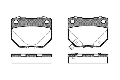 Комплект гальмівних колодок, дискове гальмо SUBARU IMPREZA, REMSA (036521)