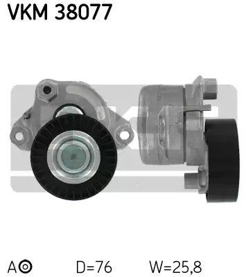 Натяжной ролик поликлинового ремня MERCEDES-BENZ E-CLASS, SKF (VKM38077)