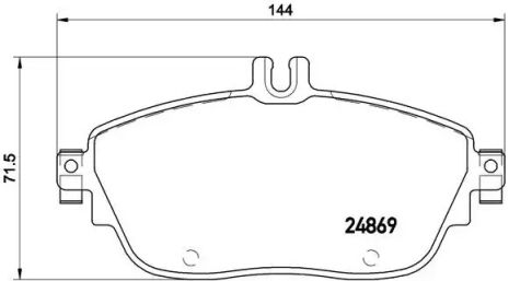 Комплект гальмівних колодок, дискове гальмо INFINITI QX30, MERCEDES-BENZ CLA, BREMBO (P50093)