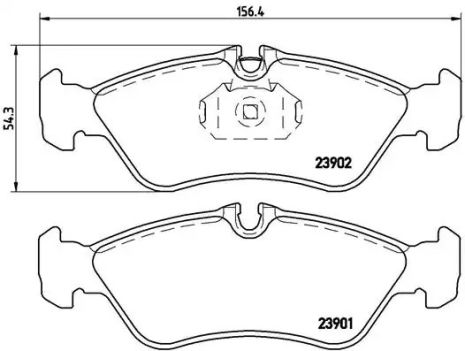 Комплект гальмівних колодок, дискове гальмо PUCH G-MODELL, VW LT, BREMBO (P50082)