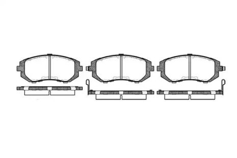 Комплект гальмівних колодок, дискове гальмо SUBARU IMPREZA, REMSA (095102)